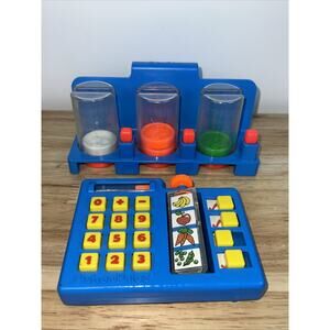 Vintage 1984 Fisher Price Coin Sorter And My Little Helper Shopping Calculator